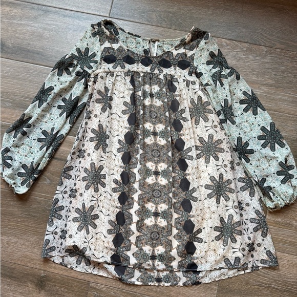 Free People Boho long sleeve babydoll dress size small - Picture 2 of 11